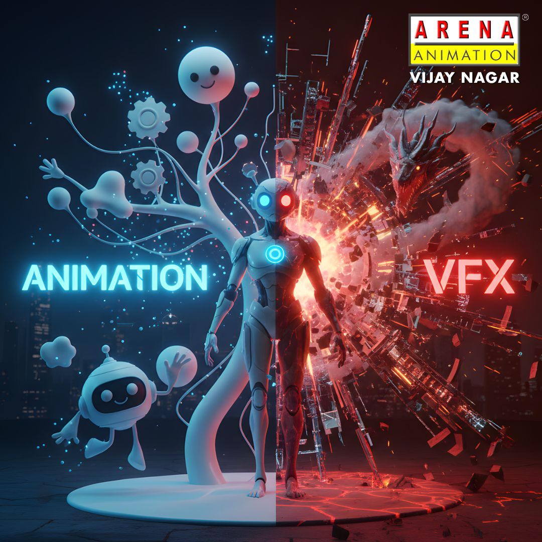 Animation vs VFX career comparison for students in Indore at Arena Animation.